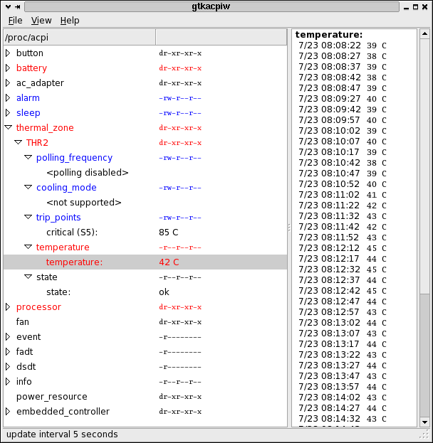 Screenshot of gtkacpiw